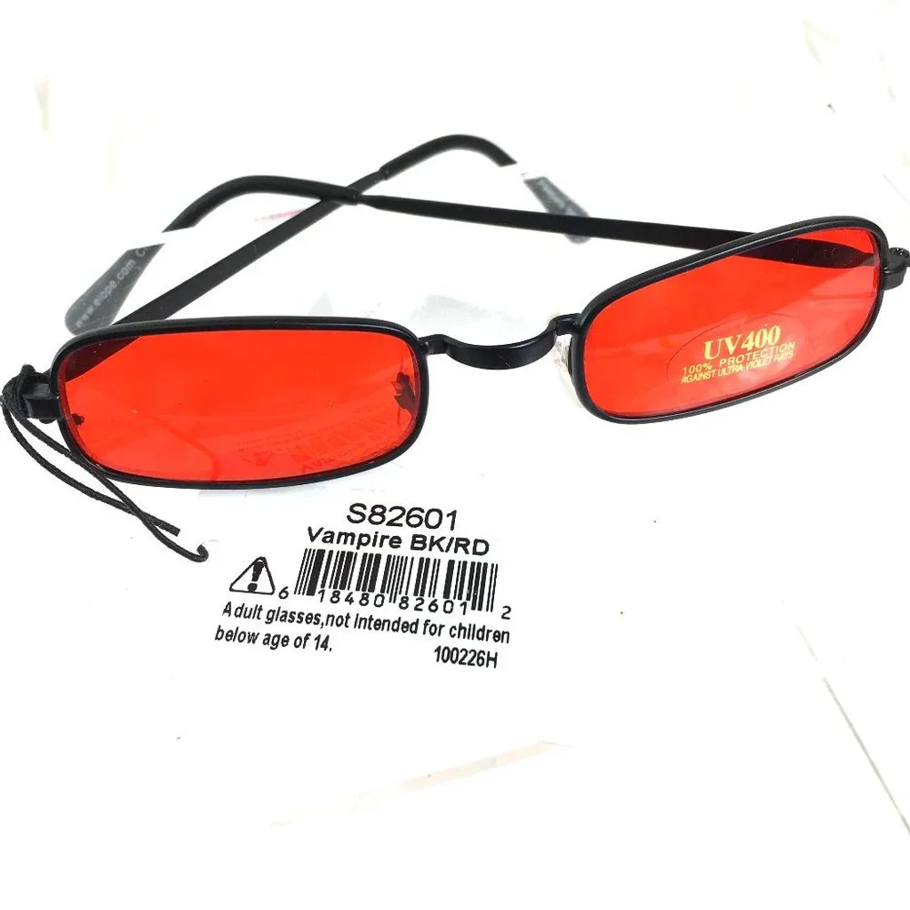 Red Vampire Night Stalker Gothic Cosplay Sunglasses  NWT NOS
